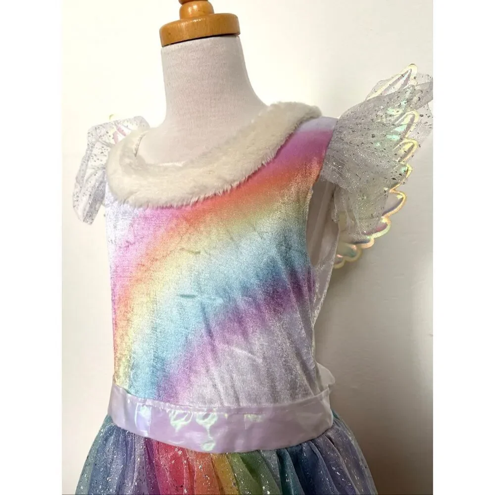 NEW Hyde & Eek Boutique Girls Medium (8) Rainbow Unicorn Fairy Costume
